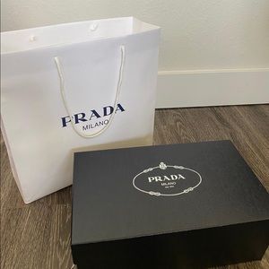 Prada bag and shoe box